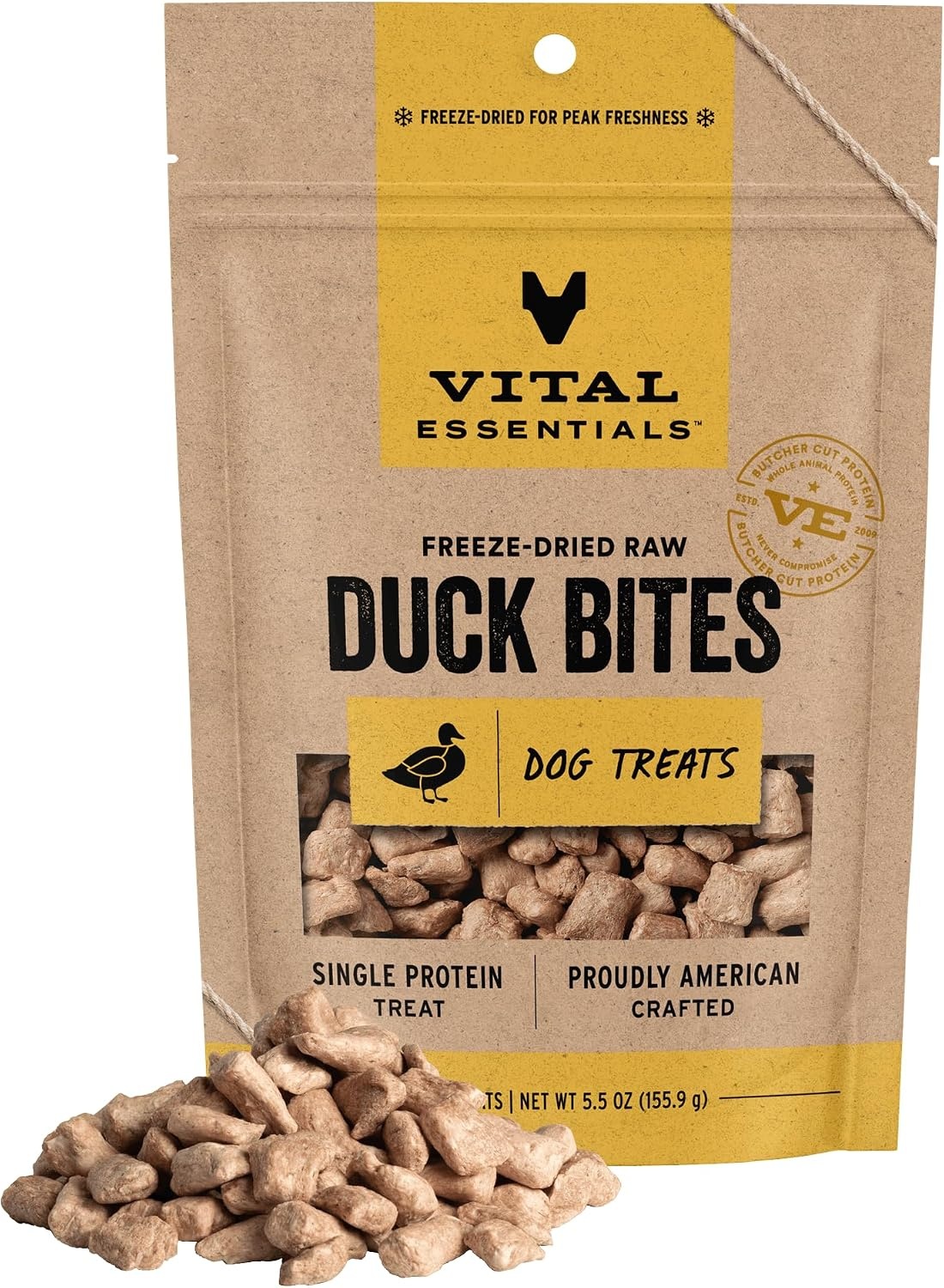 image:imageVital Essentials Freeze Dried Dog Treats Beef Bites 62 oz Bag Single Protein Made With Beef amp Liver Premium Quality Protein GrainFree Training TreatsDuck