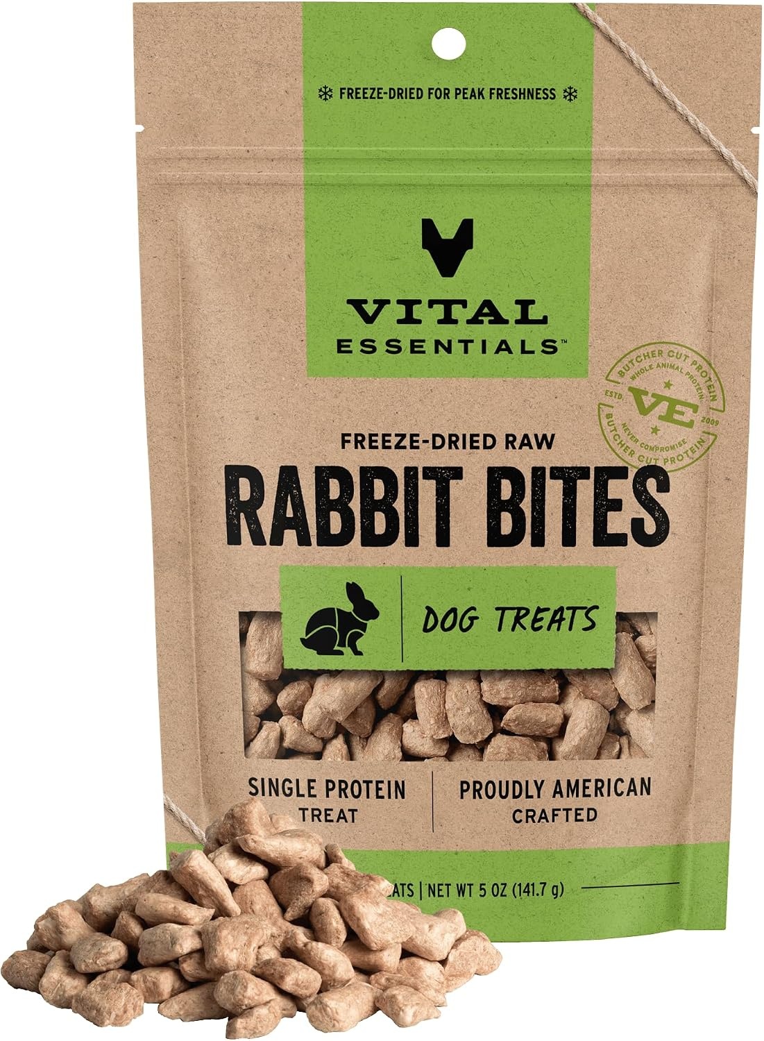 image:imageVital Essentials Freeze Dried Dog Treats Beef Bites 62 oz Bag Single Protein Made With Beef amp Liver Premium Quality Protein GrainFree Training TreatsRabbit
