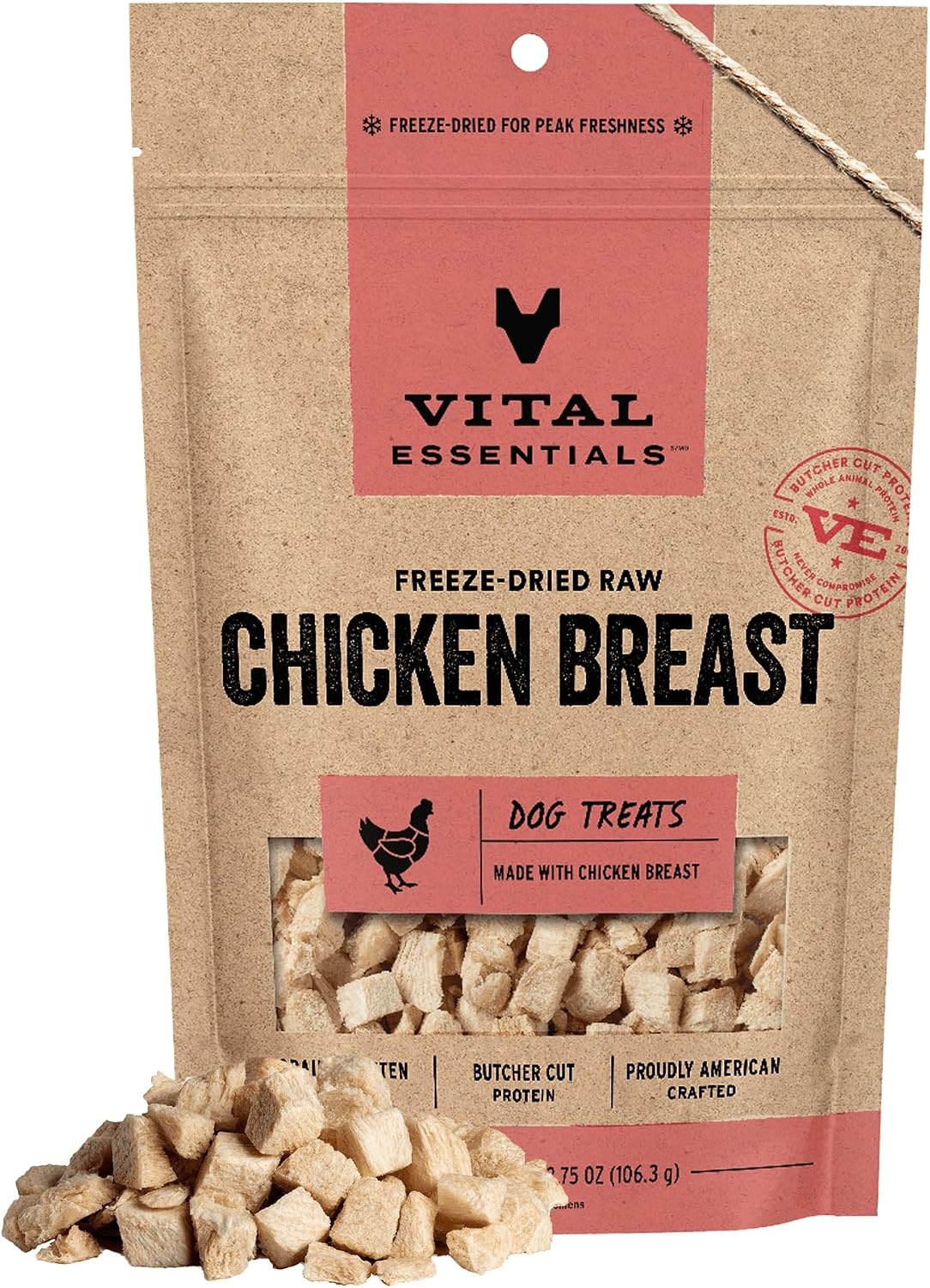 image:imageVital Essentials Freeze Dried Dog Treats Beef Liver 21 oz Bag Single Ingredient Made With 100 Beef Liver GrainFree Training Treats USA Made with US amp Globally Sourced IngredientsChicken