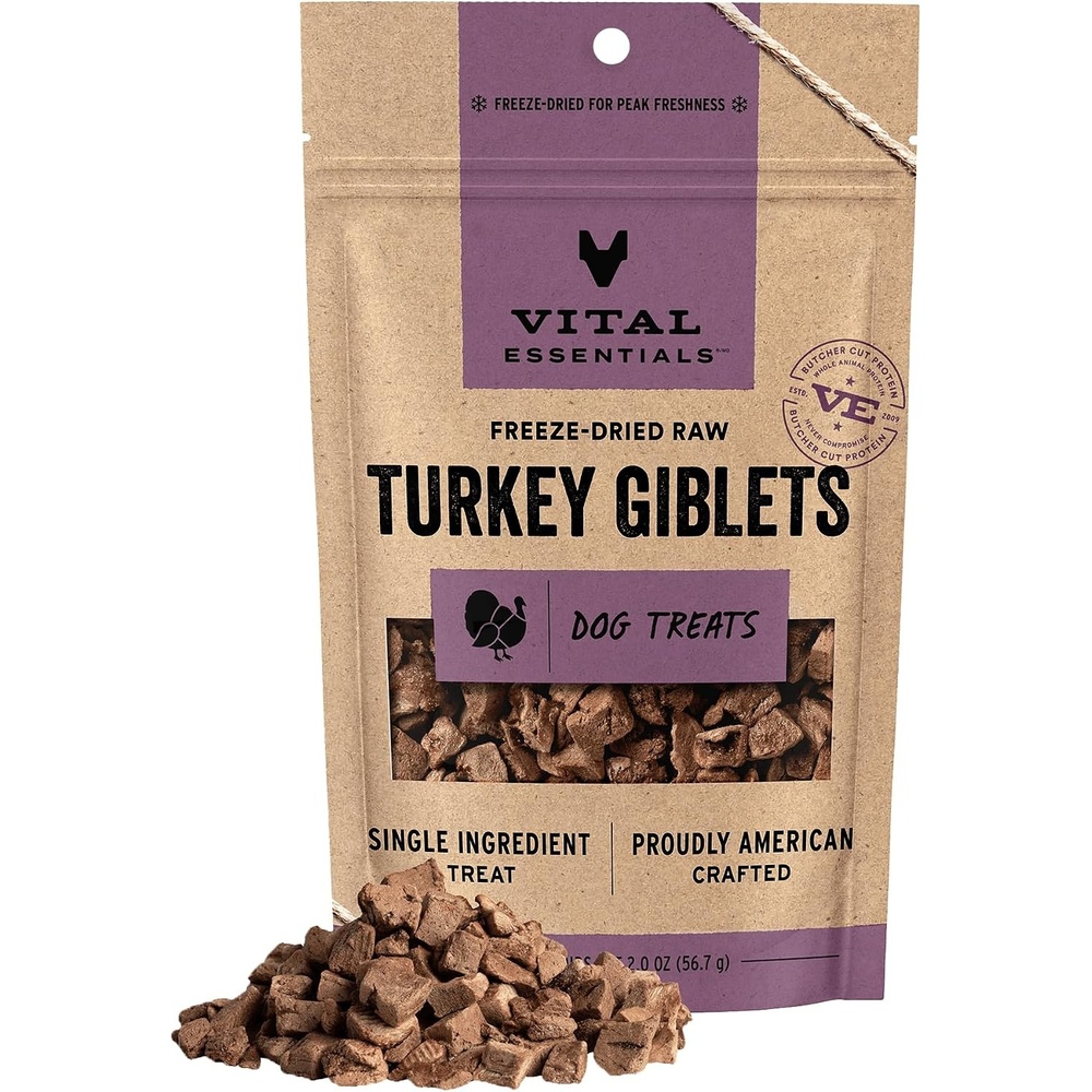 image:imageVital Essentials Freeze Dried Dog Treats Beef Liver 21 oz Bag Single Ingredient Made With 100 Beef Liver GrainFree Training Treats USA Made with US amp Globally Sourced IngredientsTurkey