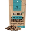 Vital Essentials Freeze Dried Dog Treats, Beef Liver, 2.1 oz Bag | Single Ingredient, Made With 100% Beef Liver, Grain-Free Training Treats, USA Made with U.S. & Globally Sourced Ingredients(Beef)