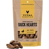 Vital Essentials Freeze Dried Raw Chicken Hearts Dog Treats, 3.75 oz Bag | Single Ingredient, Premium Quality Protein, Grain Free, USA Made with U.S. & Globally Sourced Ingredients(Duck Hearts)