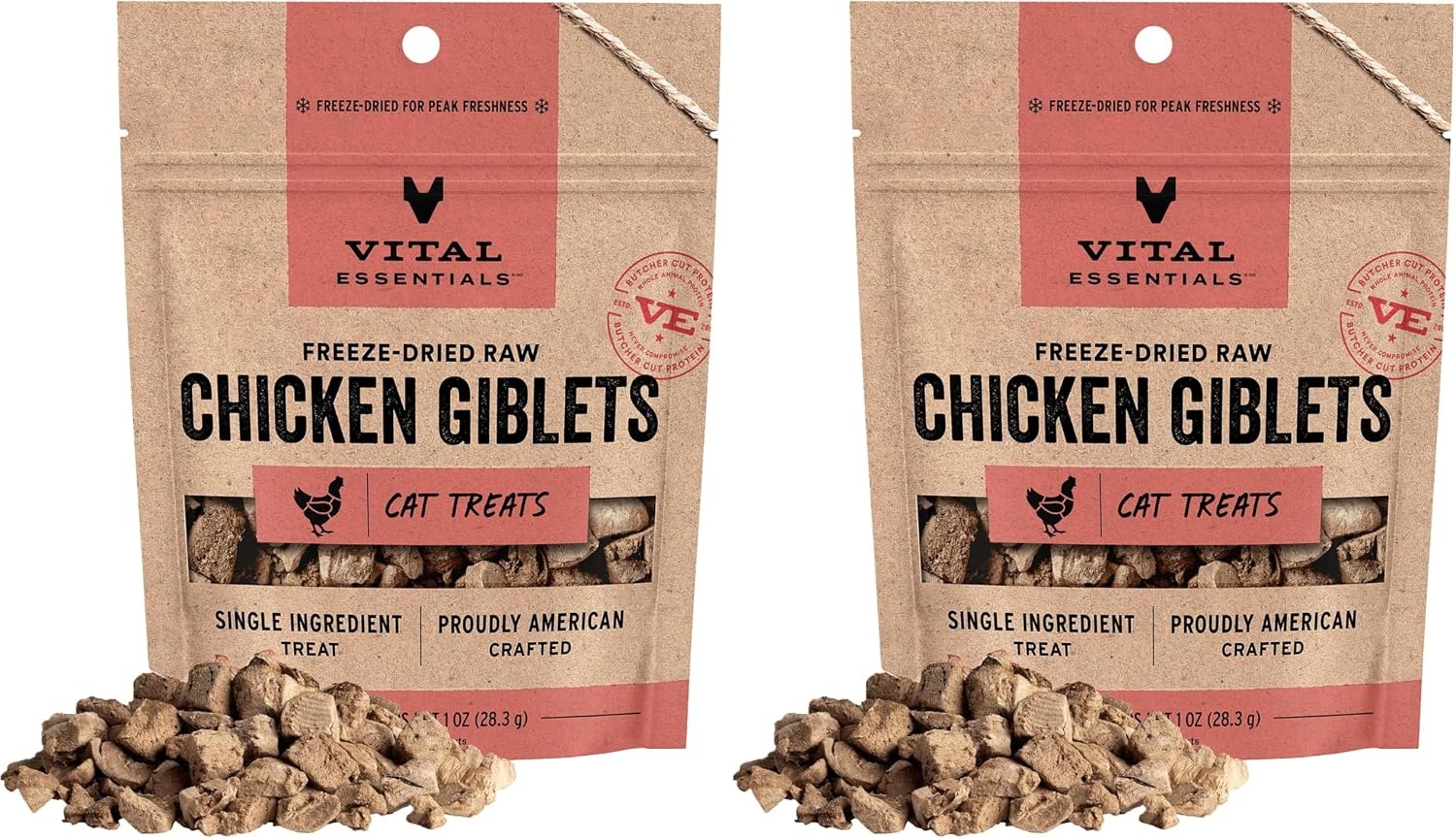 image:imageVital Essentials Freeze Dried Cat Treats Duck Liver 09 oz Bag Single Ingredient Premium Quality Protein Grain Free Healthy Treats USA Made with US amp Globally Sourced IngredientsChicken Giblets