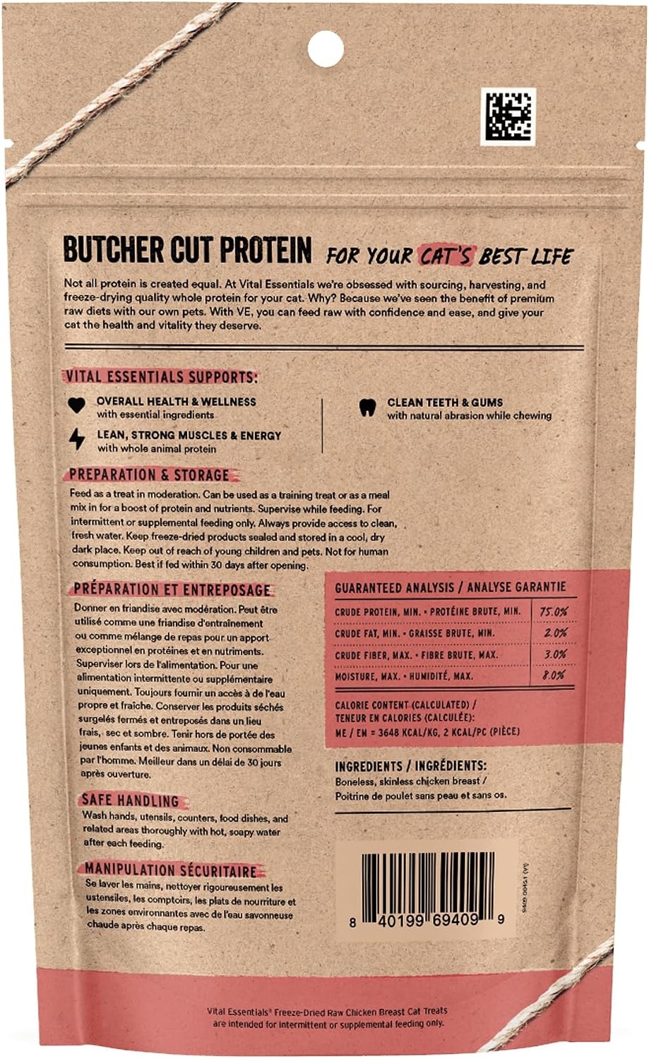 image:imageVital Essentials Freeze Dried Cat Treats Duck Liver 09 oz Bag Single Ingredient Premium Quality Protein Grain Free Healthy Treats USA Made with US amp Globally Sourced IngredientsChicken