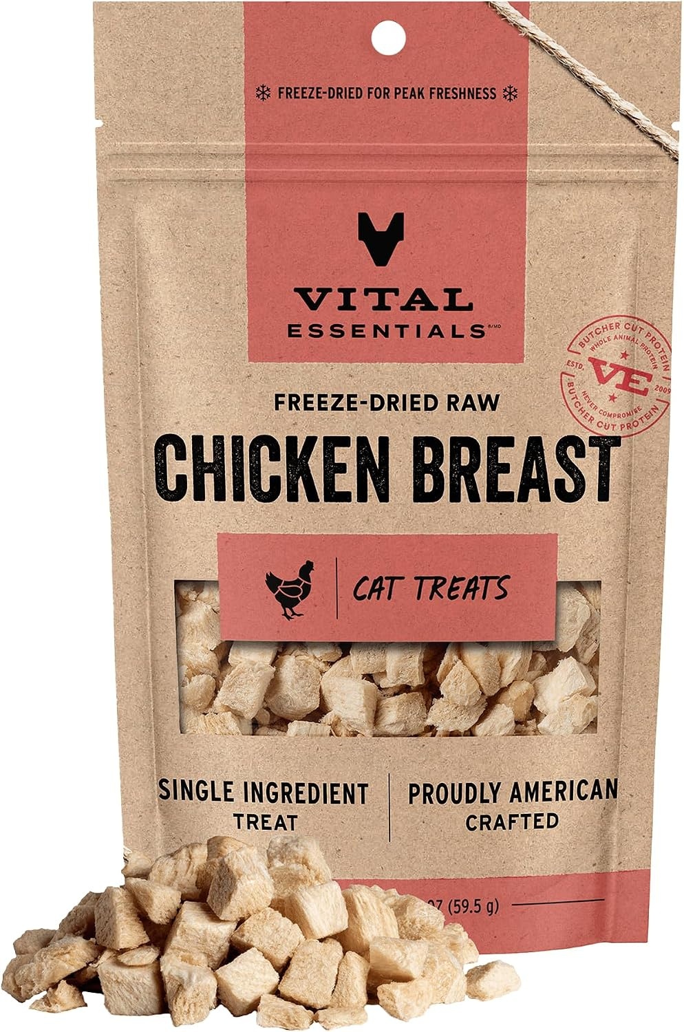 image:imageVital Essentials Freeze Dried Cat Treats Duck Liver 09 oz Bag Single Ingredient Premium Quality Protein Grain Free Healthy Treats USA Made with US amp Globally Sourced IngredientsChicken
