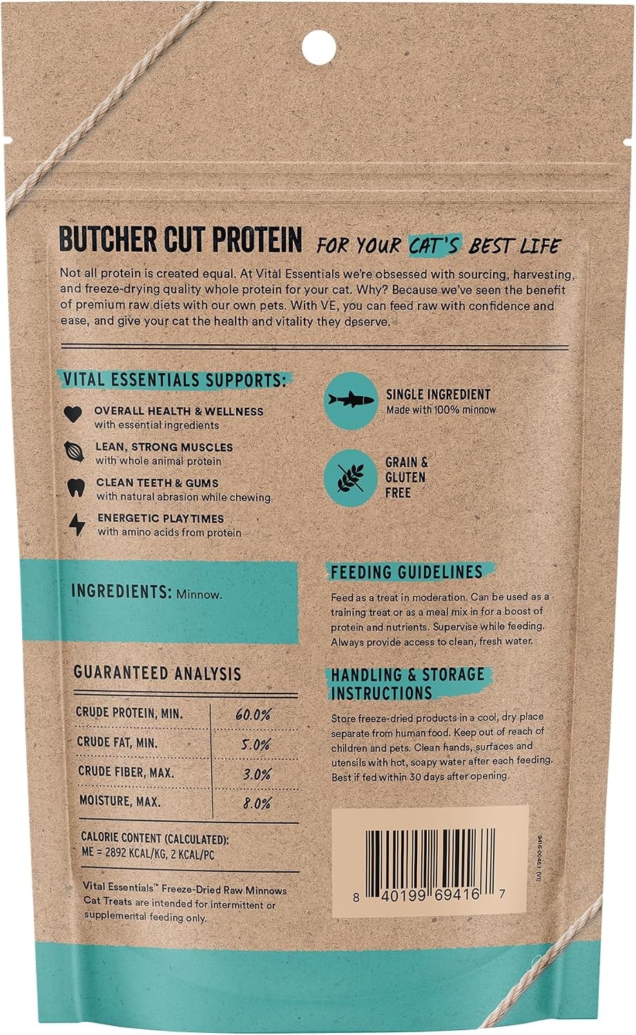 image:imageVital Essentials Freeze Dried Minnows Cat Treats 05 oz Bag Single Ingredient Premium Quality Protein Grain Free Healthy Treats USA Made with US amp Globally Sourced IngredientsMinnows
