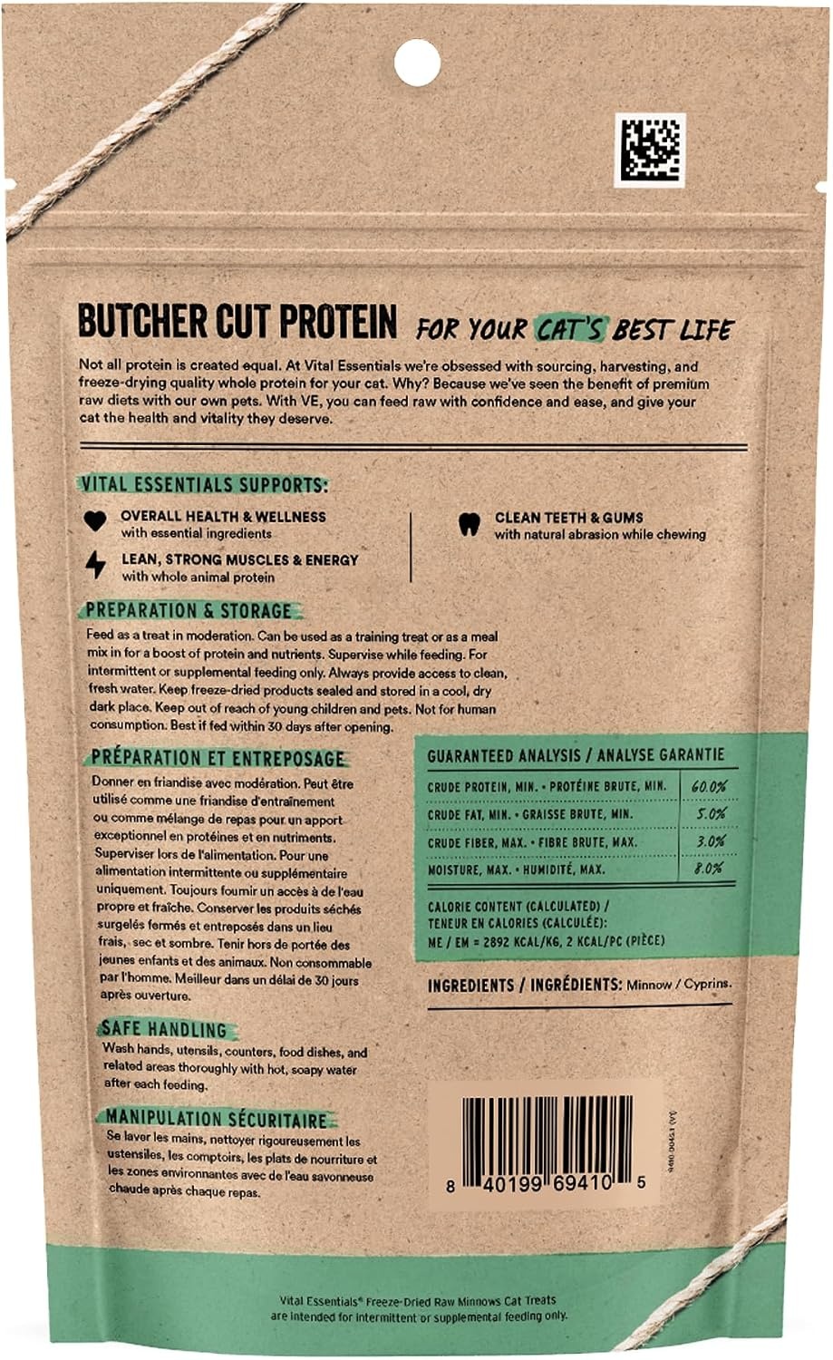 image:imageVital Essentials Freeze Dried Minnows Cat Treats 05 oz Bag Single Ingredient Premium Quality Protein Grain Free Healthy Treats USA Made with US amp Globally Sourced IngredientsMinnows