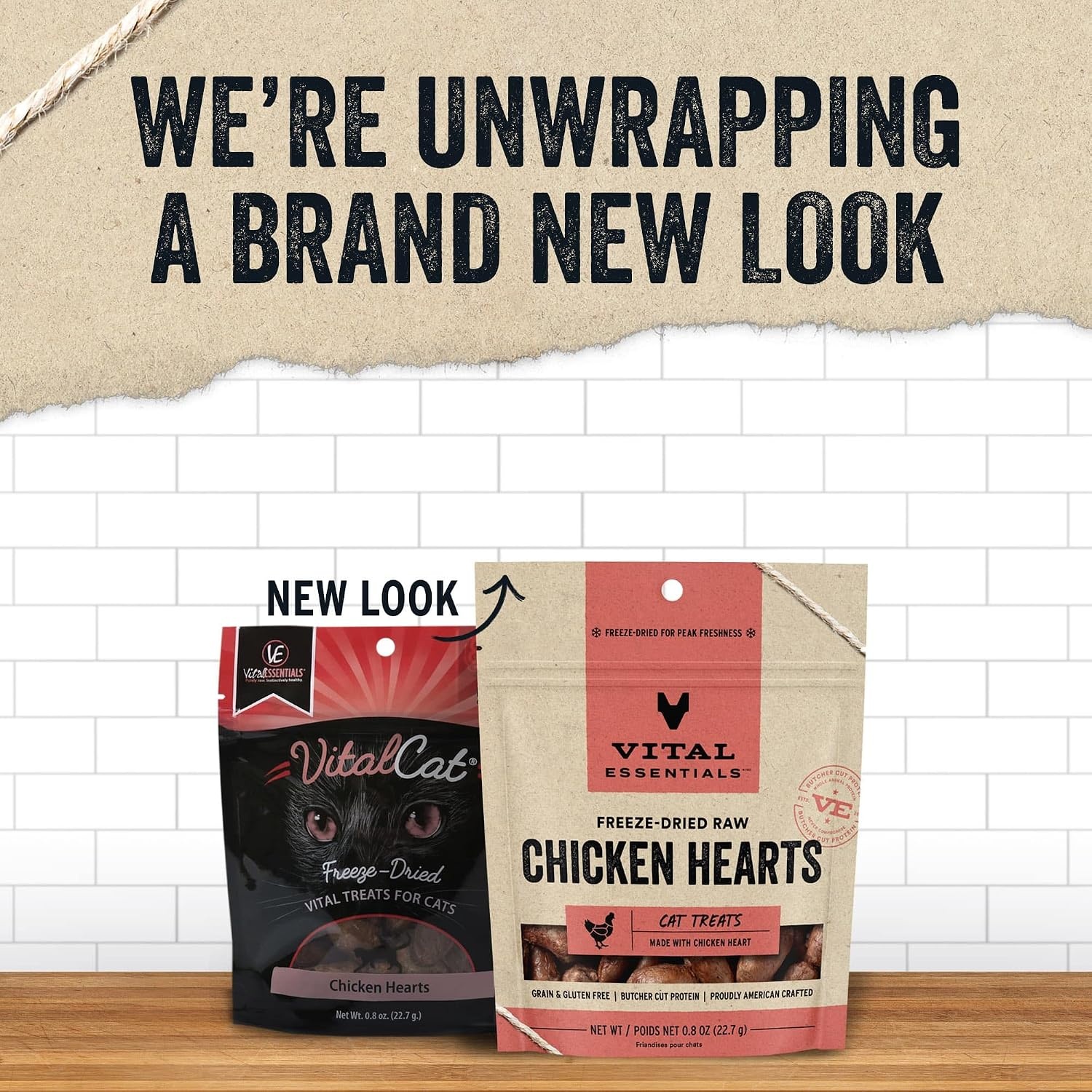image:imageVital Essentials Freeze Dried Raw Chicken Hearts Cat Treats 08 oz Bag Single Ingredient Premium Quality Protein GrainFree USA Made with US amp Globally Sourced IngredientsChicken