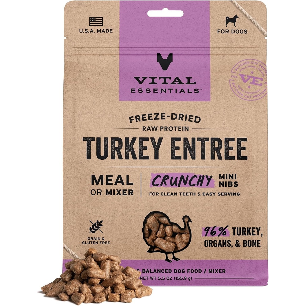 image:imageVital Essentials Freeze Dried Dog Food Beef Mini Nibs 55 oz BagTurkey