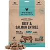Vital Essentials Freeze Dried Dog Food, Beef Nibs, 14 oz Bag(Beef & Salmon)