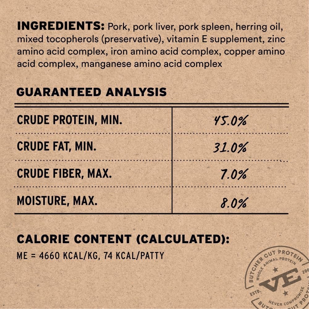 image:imageVital Essentials Freeze Dried Cat Food Chicken Mini Patties 8 oz BagPork