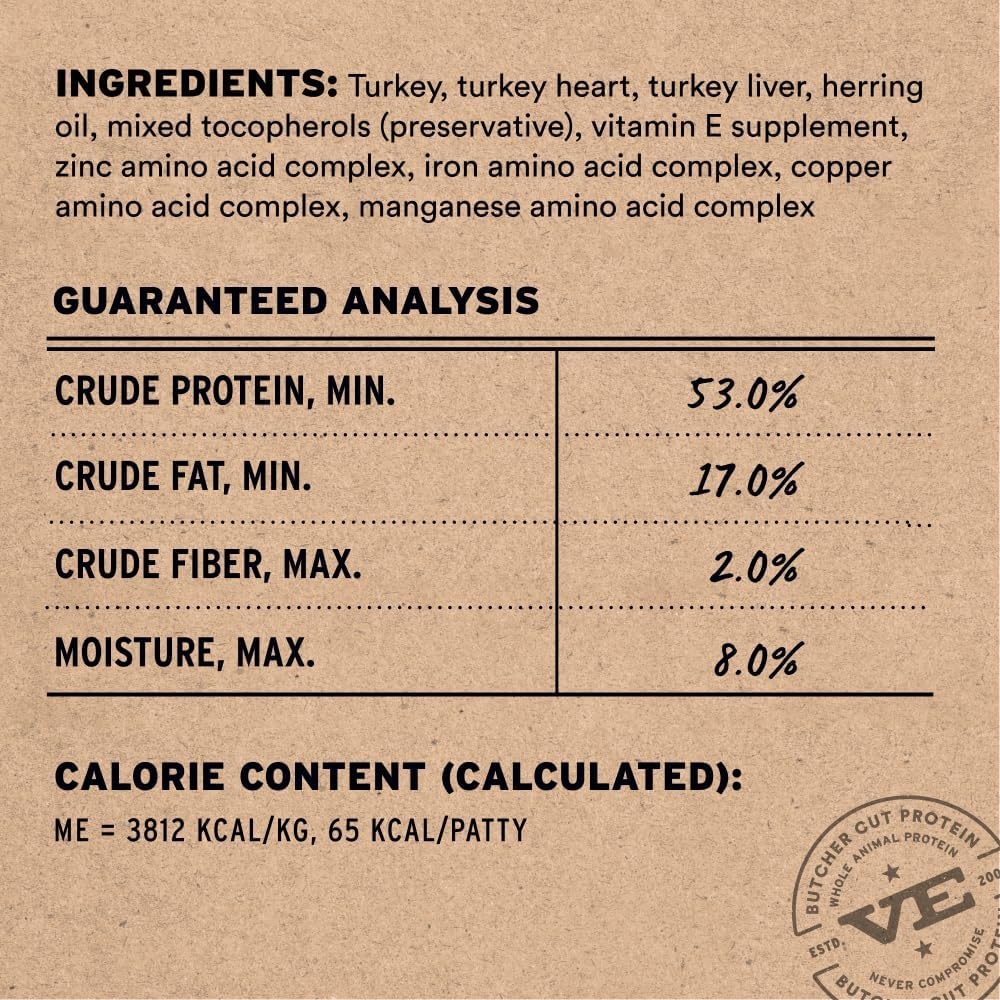 image:imageVital Essentials Freeze Dried Cat Food Chicken Mini Patties 8 oz BagTurkey