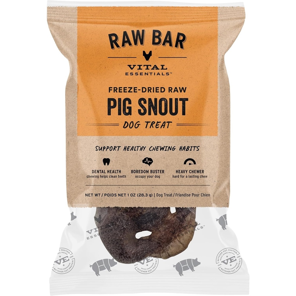 image:imageVital Essentials FreezeDried Raw Duck Neck Dog Treat 1PackPig Snout