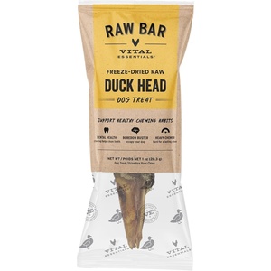 Vital Essentials Freeze-Dried Raw Duck Neck Dog Treat, 1-Pack(Duck Head)